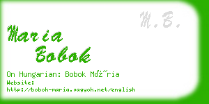 maria bobok business card